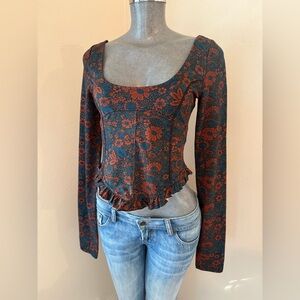 Free People Melanie floral shirt top S